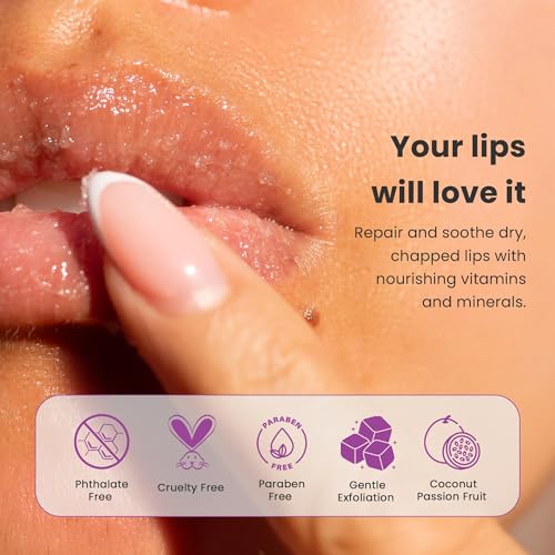 Dermasuri Lip Exfoliator Scrub - Sugar Scrub with Coconut Oil