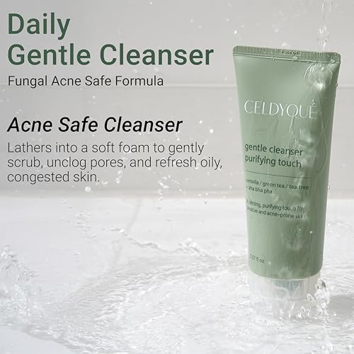 Gentle Cleanser Purifying Touch ? Centella, Tea Tree & Green Tea | AHA BHA PHA Exfoliating Face Wash for Sensitive, Acne-Prone Skin | Calming, Pore Purifying Korean Cleansing Foam, 5.07 fl oz