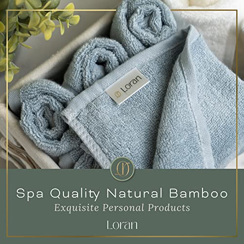 Loran Bamboo Viscose Washcloths Set of 6 - 10" x 10"