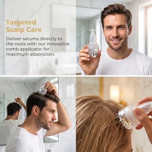 Scalp Oil Applicator Bottle with Comb Tip for Hair Oils
