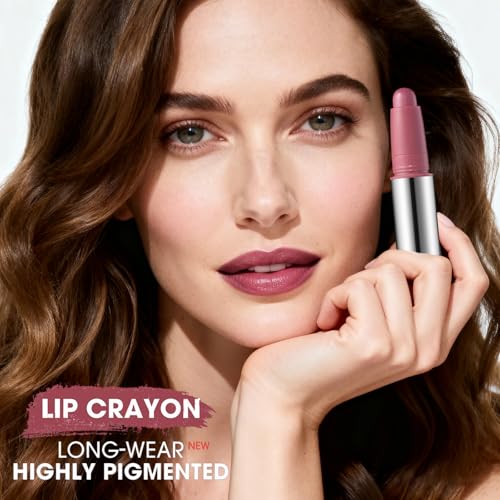 Erinde Tomato Coral Red Matte Lipstick Crayon, Waterproof Long Lasting Lip Liner Pencil for Women, High Pigment Creamy Velvet Neutral Lipstick, Vegan & Cruelty-Free, 05