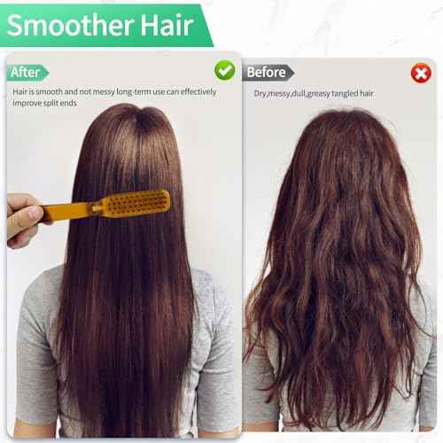 Travel Folding Hair Brush - Portable Pocket Boar Bristle Brush for Men, Women, and Kids - Restore Shine to Thin, Thick, Curly, Straight, Wet, Dry Hair