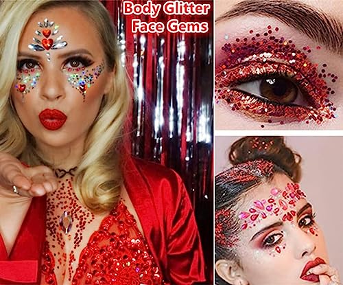 Red White & Blue Body Glitter Gel Set - 4th of July