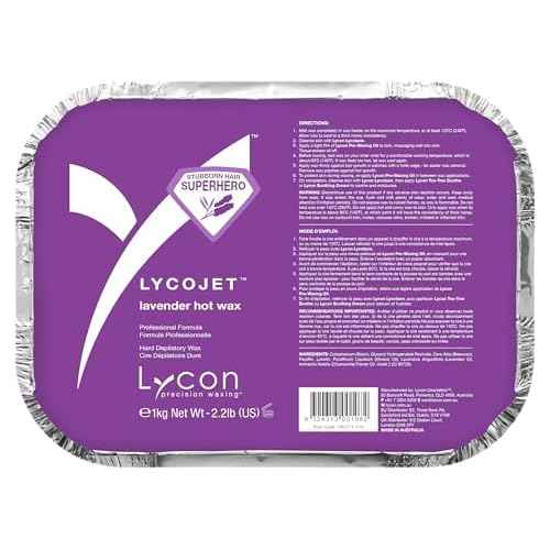 Lycon LycoJet Lavender Hard Wax Bricks for Hair Removal, Effortlessly Removes Stubborn Hair with Professional-Grade Soothing Formula, Suitable for Sensitive Skin, 1kg/ 35.3 oz
