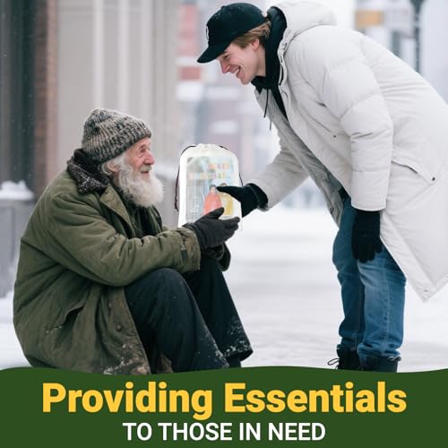 84 Pcs Homeless Care Package Supplies Bulk Hygiene Kits with Nail Clipper, Prepasted Disposable Toothbrushes, Razors, Ponchos, Combs, Socks & Drawstring Bags ? Ideal Charity or Personal Travel Package