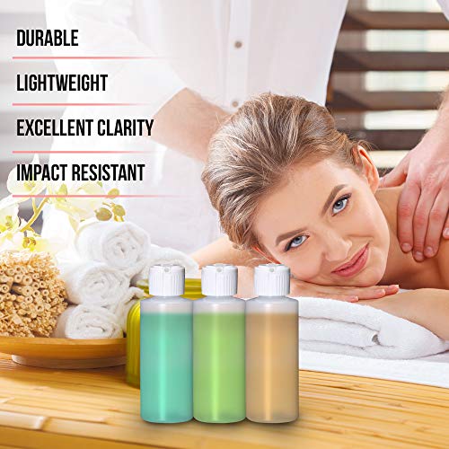 4 Oz Plastic Squeeze Bottles with Flip Top Spout (Pack of 6)