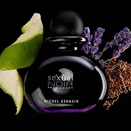 Michel Germain Sexual Noir Pour Homme Eau de Toilette Spray, Top Notes of Italian Bergamot, Crisp Grapefruit, Cardamom, Mysterious Dark Natural Oils