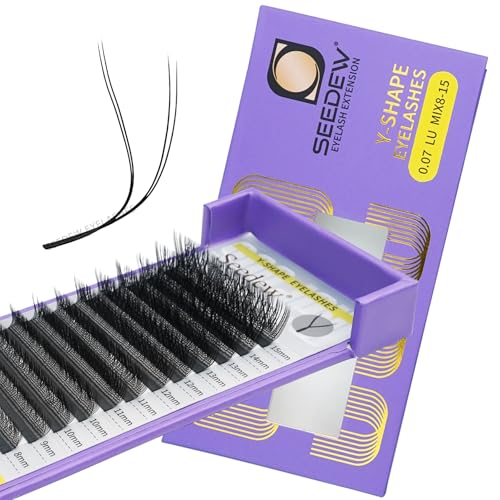 YY Lash Extensions 0.07mm LU Curl Mix 8-15mm 12 Rows