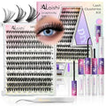 Lash Clusters Kit, DIY Eyelash Extensions 9-16mm, 280pcs D Curl Fluffy