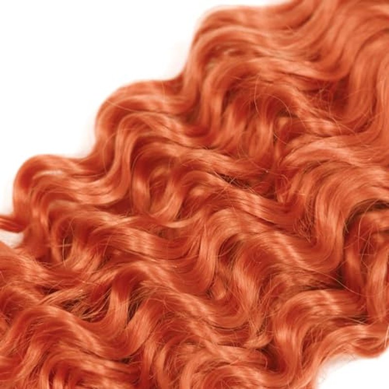 350 Ginger Deep Wave Human Hair Bundles 20 22 24 inch