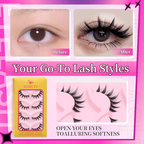 5 Pairs Anime Manga False Eyelashes - Dramatic Volume & Curl