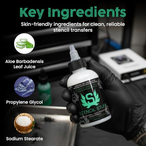Stencil Stuff Tattoo Stencil Transfer Gel 4oz - Fast-Drying, Vegan-Friendly, Long-Lasting
