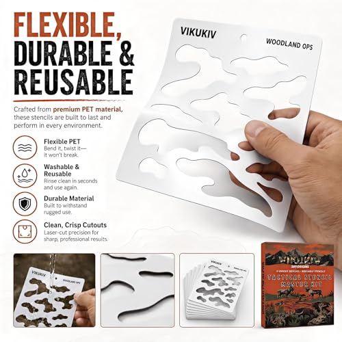 S01 ORIGINS 9-Pack Tactical Stencil Kit | Reusable PET Templates 165x180mm