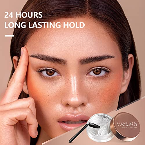 Eyebrow Wax 2pc, Eye Brow Gel Clear for Lamination Effect, Waterproof Eyebrow Styling Wax, Soap Brows Lift & Freeze Without Residue