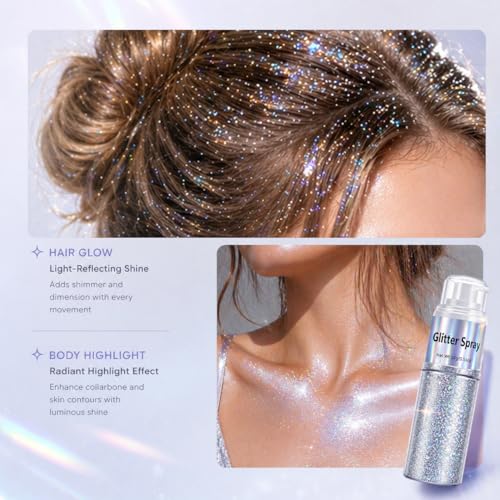 Holographic Body Glitter Spray for Hair & Festivals