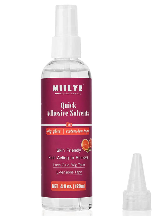 MIILYE Lace Glue Remover/Tape in Extension Remover Spray 4OZ/120ml, Tape in Remover Wig Glue Remover Fast Removes Double Sided Hair Extensions Tape Adhesive| Gentle on Skin| No Greasy| Easy to Clean