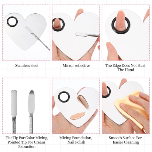 Ouligay Makeup Mixing Palette Set with Foundation Brush & Spatula