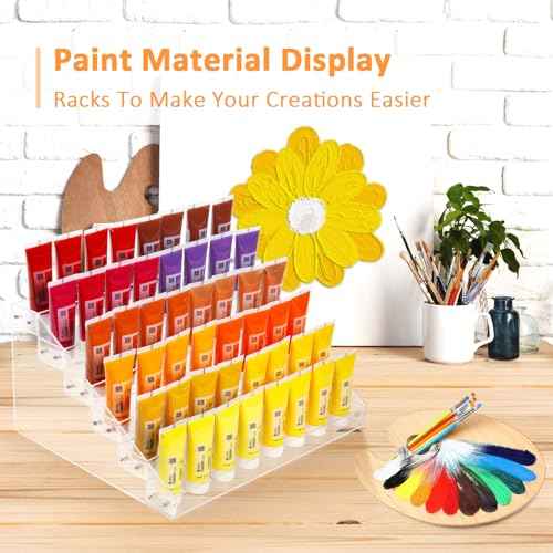 6-Tier Nail Polish Organizer Rack, Acrylic Display Stand Holder for Nail Paint, Tattoo ink, Essential Oil, Sunglasses Storage for Salon Vanity Table, Home Decor, Holds 72 Bottles