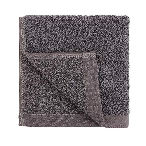 Diamond Jacquard Washcloth Towel Set, 6 PC, Charcoal
