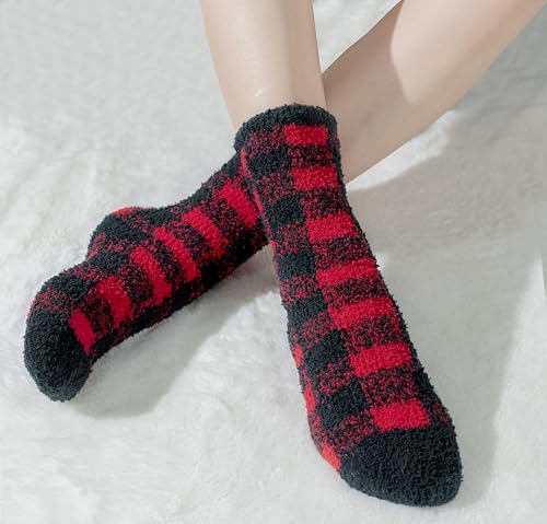 BomKinta Women's Cozy Fuzzy Socks - Warm Winter Slipper Socks, Size 5-10