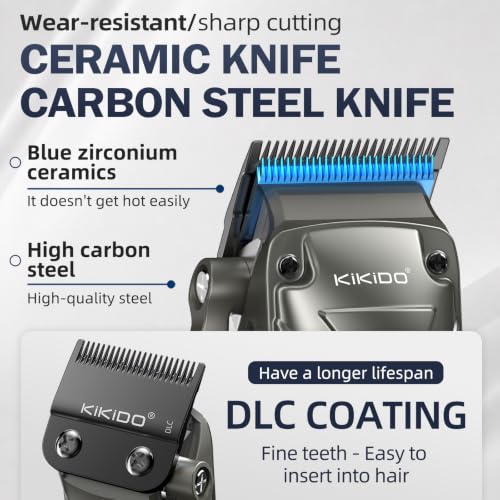 KIKIDO Professional Hair Clippers & Trimmer Set with Battery