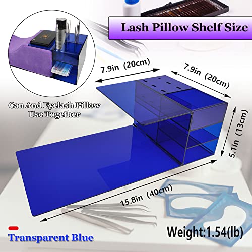 Lash Pillow Shelf Organizer - Eyelash Extension Pillow Shelf Stand - Acrylic Pillow Shelf for Lash Tech Supplies£¬Lash Extension Supplies Display Cabinet Shelves Suitable for Left and Right Hands
