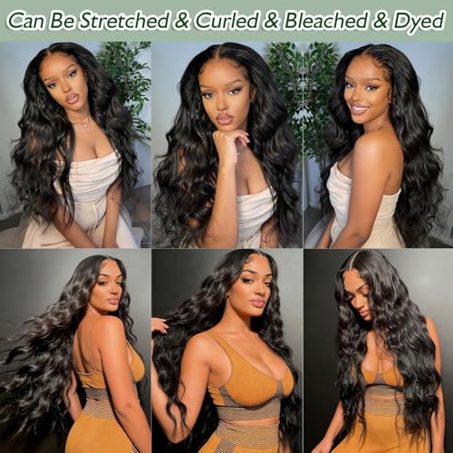 Natural Black Body Wave Human Hair Bundles - 330g, 30-34 Inch
