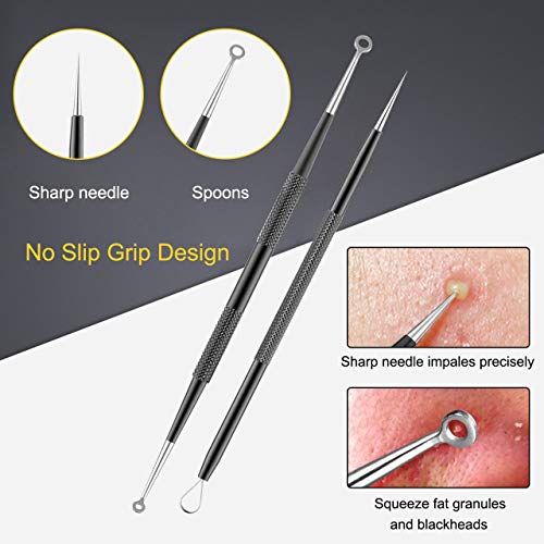 Blackhead Remover Tool Kit 10-Pc Stainless Steel Pimple Extractor
