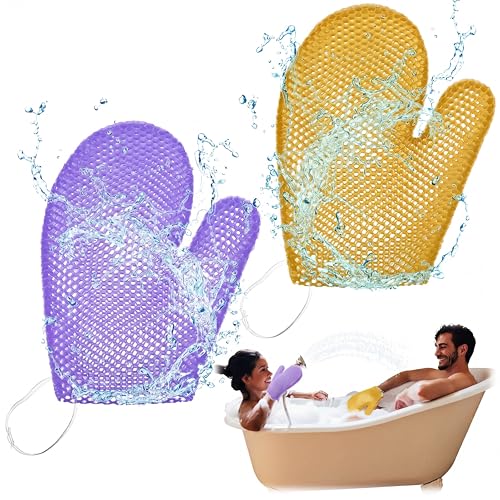 Karenhi Honeycomb Exfoliating Gloves - 2 Pack Bath Mitts
