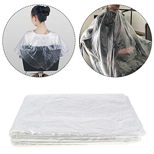 100 Pcs Disposable Hair Cutting Capes, 51x36 inch Waterproof