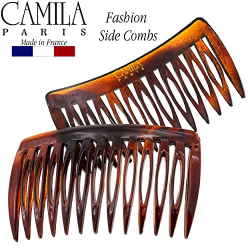 Camila Paris AD825/2 French Hair Comb Set, Curved Tortoise Shell