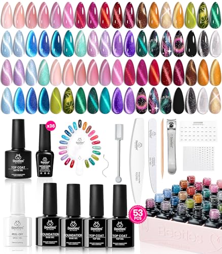 Beetles Cat Eye Gel Nail Polish Set - 36 Colors for DIY Nail Art