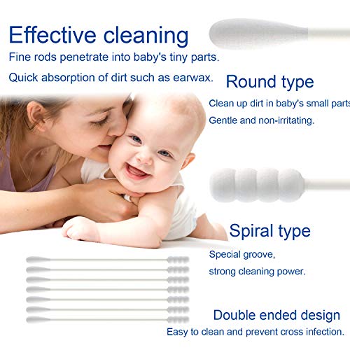 Baby Cotton Swabs 200 Pcs – Safe Ear & Nose Cleaner