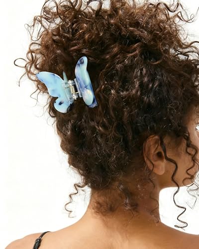NAISIER 3 Pack Butterfly Hair Clips - Tortoise Shell Jaw Clips