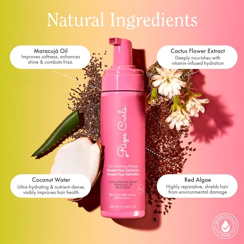 Rizos Curls Curl Defining Mousse - Lightweight Volumizing Styling Foam