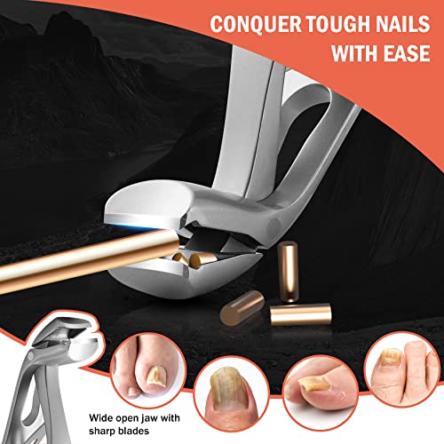 BEZOX Toenail Clipper for Thick Nails for Seniors, Nail Clippers for Seniors