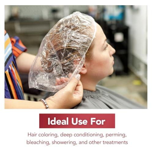 Annie Extra Large Clear Disposable Hair Treatment Caps - 100 Count