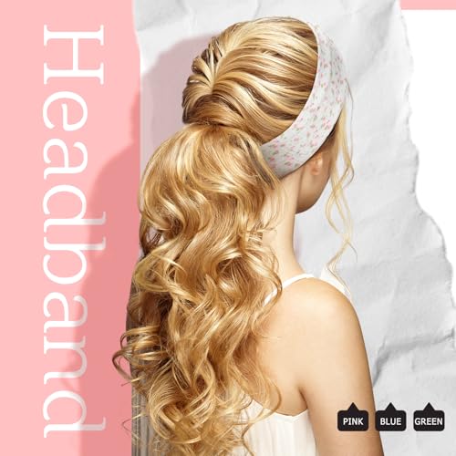 Skicuff 12-Pack Women's Floral Headbands - Non-Slip Summer Hair Accessories