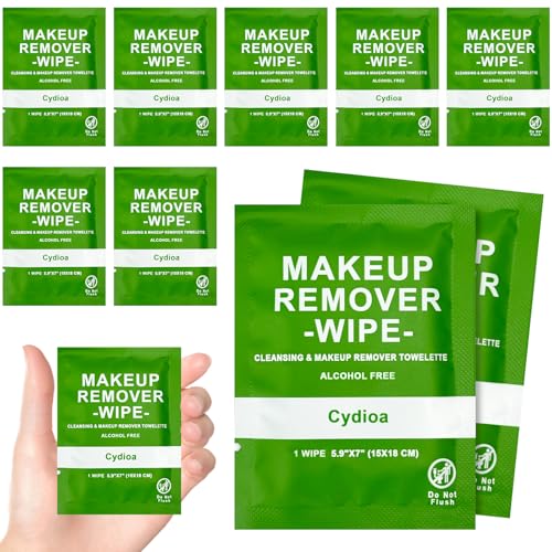 50 Makeup Remover Wipes, Individually Wrapped, Alcohol-Free Travel Size