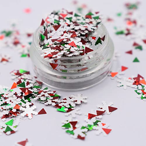 10 Grams/Pack - Christmas Holiday Snowflake Tree Mixes Series Glitter - Festival Rave Beauty Makeup Face Body Nail Art Craft Tumbler Decoration Christmas-2