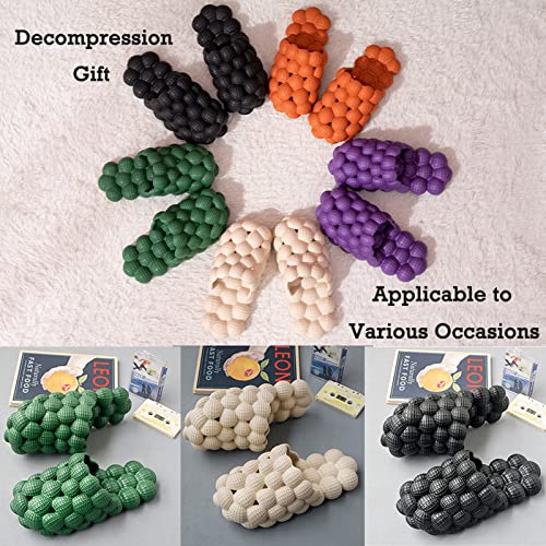 AIMINUO Bubble Slides Slippers for Women Men,Funny Massage Slippers,Golf Ball Slides,Cloud Cushion Thick Sole Spa Slides,Non-slip Stress Relief Reflexology Sandals,Shower Bedroom Slippers