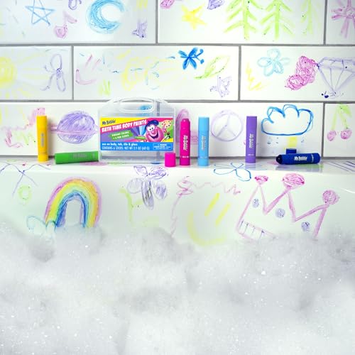 Mr. Bubble 6-Color Washable Bath Paint Sticks for Kids