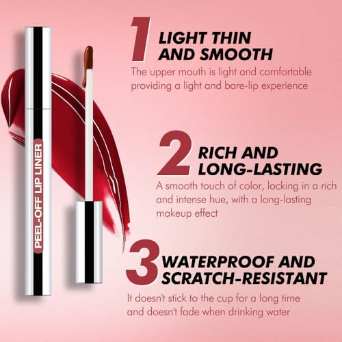 Matte Peel Off Lip Stain - 2 Pack Waterproof Lip Tint