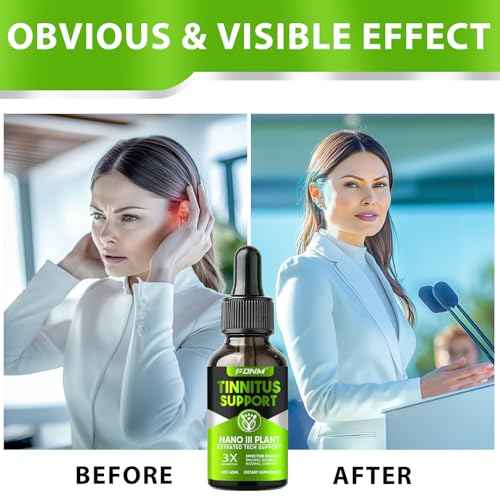 Tinnitus Relief for Ringing Ears, 60 ML Tinnitus Relief Drops, Natural Ear Support for Ringing & Noise Reduction, Soothes Discomfort & Improve Hearing, Gentle and Portable, High Absorbability