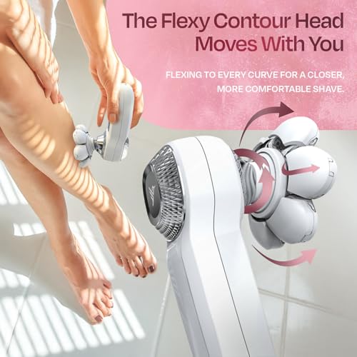HUMMINGBIRD Flexy Electric Razors for Women ? Cordless Rechargeable Waterproof Electric Leg Shaver for Silky Smooth Legs, Hair Removal Kit, Exfoliator, Cleanser, Travel Case & Bikini Trimmer for Women