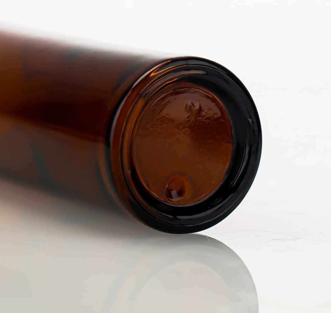 Ericotry 2 PCS 120ml/4oz Amber Glass Travel Bottles with Black Pump - Leakproof Lotion Dispenser for Essential Oil, Cream, Shampoo