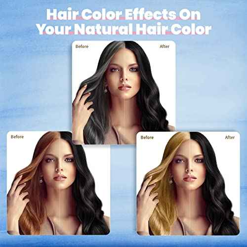 IIIMEIDU Hair Dye Shampoo for Gray Hair Coverage, 3 in 1 Natural Black Dye for Women Men, 500ml