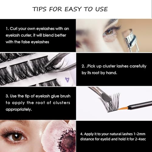 Cluster Lashes 72pc Eyelash Extensions Kit 10-16mm Mix