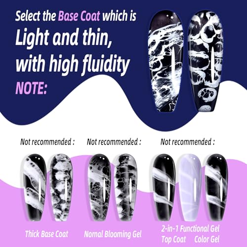 Ocean Wave Gel Nail Polish with Blooming Effect – White Watercolor