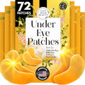 Under Eye Patches (72 Patches) for Puffy Eyes and Dark Circles with Pure Collagen, 24K Gold Eye Gel Pad Masks for Reducing Eye Bags, Puffy Dark Circles, Wrinkles, and Fine Lines